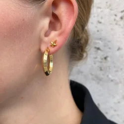 Jane K�nig: Chunky night magic Hoop �rering - Forgyldt S�lv - CNMH-AW24-G