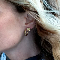 Flora Danica: Grs Hoop reringe - Forgyldt slv - GR-HoPc-G