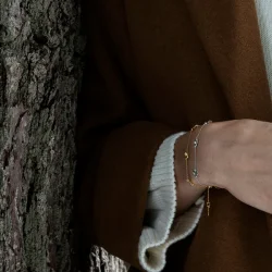 Flora Danica: Forglemmigej armbnd - slv - FMN-Br-S