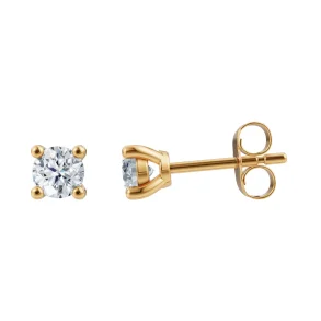 Lab Grown Diamonds: �restikker - �reringe - R�dguld - Lab. Diamant 2X 0,25ct - 34100490500