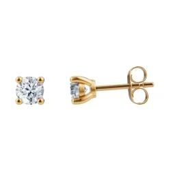 Lab Grown Diamonds: �restikker - �reringe - R�dguld - Lab. Diamant 2X 0,35ct - 34100500500