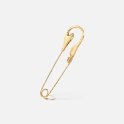 OLE LYNGGAARD COPENHAGEN: Under the sea Fish Hook broche - stor -Guld - A3213-402