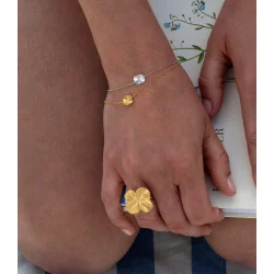 Flora Danica: Firklver armbnd - Slv - FLC-Br-S