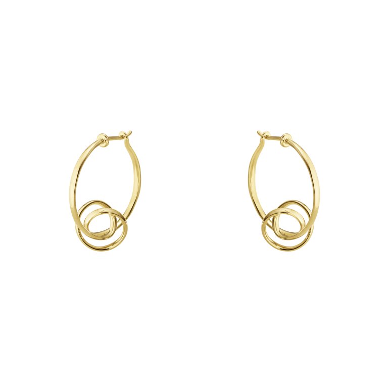 Georg Jensen: Torun / Forget-Me-Knot �reringe - Guld - 3518355
