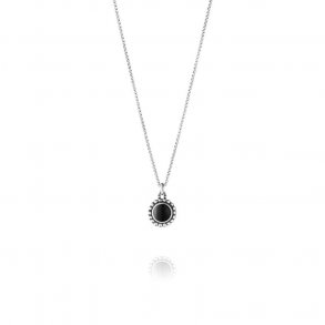 Georg Jensen: Moonlight Blossom Halskde - Onyx - Slv - 3536261