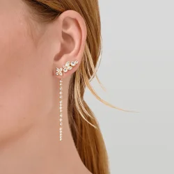 Julie Sandlau: Poesy Earstud restikker - reringe - Guld - Topas - YG14-ST370WT