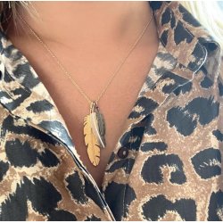 Heiring: Fjer vedhng - Stort - slv - 51-5-90RH 