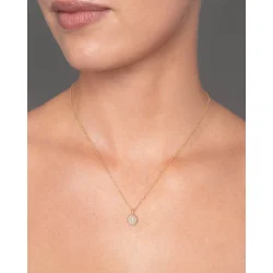 Dulong: Vega Mushroom Beam Halsk�de Mellem - Guld - Brillant - 452753A5034