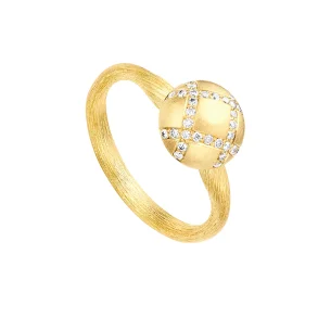 Dulong: Mushroom Quilt Ring - Stor - Guld Med Brillant - 453704A5092-54