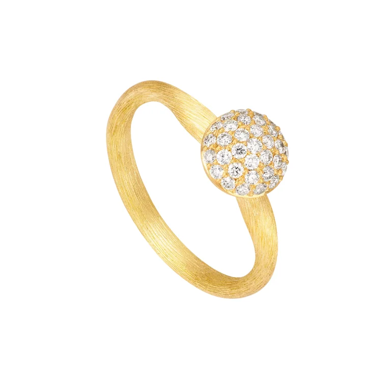 Dulong: Mushroom Beam Ring - Mellem - Guld Med Brillant - 453753A5099-54