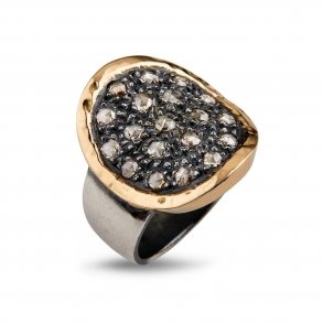 By Birdie: Topkapi Ring - Slv, 14kt Guld, Diamanter - 50110210