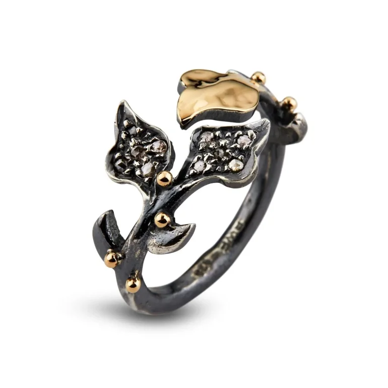 By Birdie: Kensington ring - Guld - Slv - Diamanter - 50110221