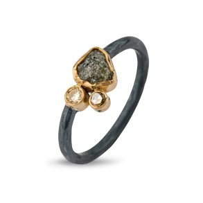 By Birdie: Cecilie ring - Guld - Slv - Diamanter - 50110295