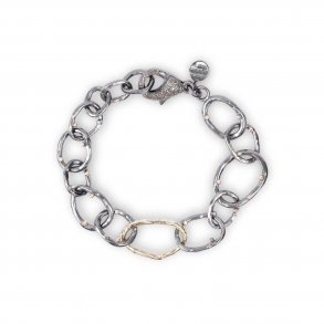 By Birdie: Apollo Golden Link armkde - armbnd i 925 slv og 14 KT og 18 KT guld