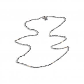 By Birdie: Jacquline Halskde - 90 cm - Slv - Guld - Diamanter - 50501000