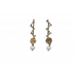 By Birdie: Golden Grace Coin Pearl reringe - 50801294p