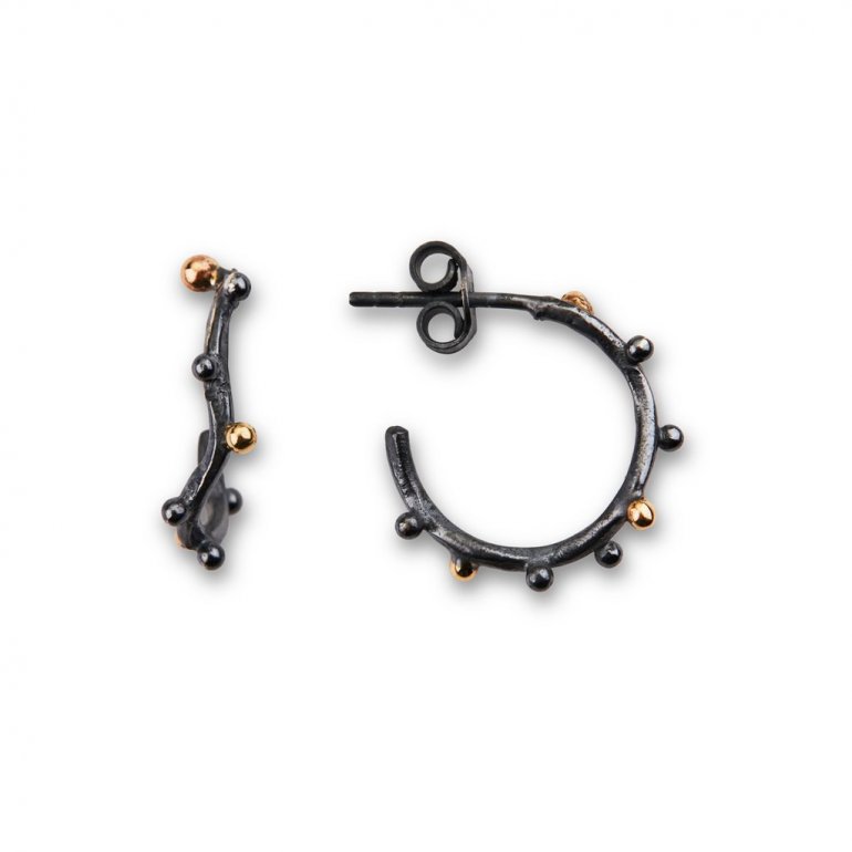 By Birdie: Grace Creol 15 reringe - restikker i 14 KT guld og 925 slv