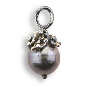 By Birdie: Urban Buds Drop Tahiti 12-13mm vedhng i slv og guld m. perle