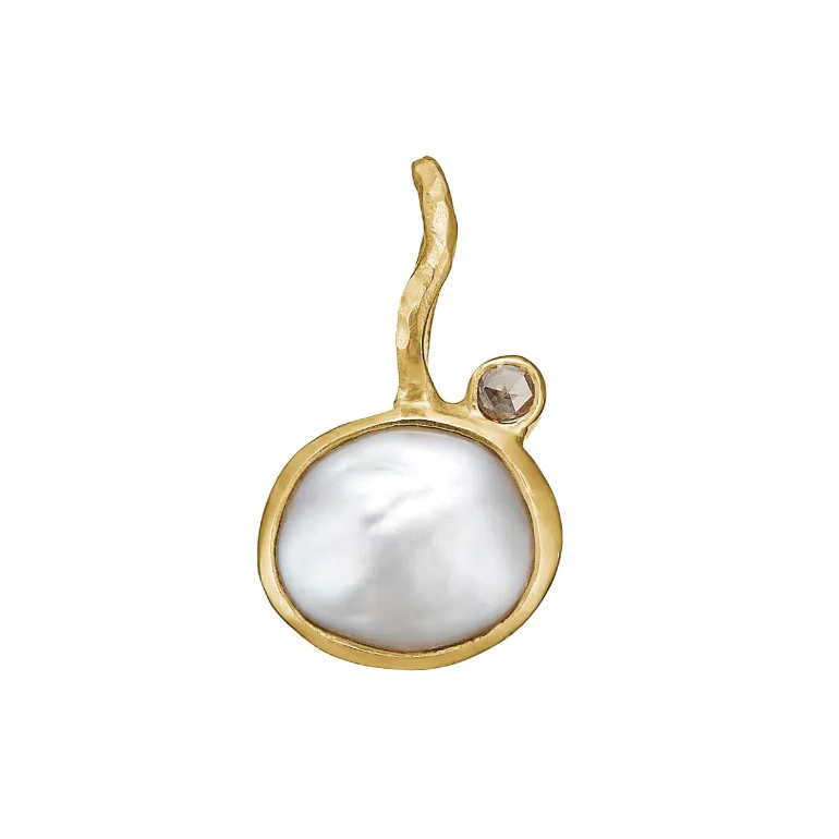 By Birdie: Zenith White Keshi vedhng - Guld - Perle - 5090293