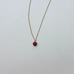 Jane K�nig: Burgundy Heart Vedh�ng - Guld - GULD-BHV