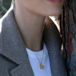 Flora Danica: Dild Vedhng - Halskde - forgyldt Slv - DF-Ne-G