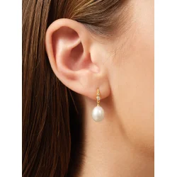 Julie Sandlau: Perla Earrings reringe - Forgyldt slv - Perle - HKS811GDWHPLCZ