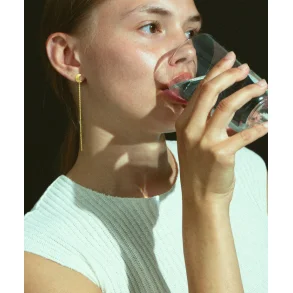 Jane Knig: Half Moon Chain Stud rering - restik - HMCS-XJK24-1-G