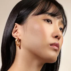 OLE LYNGGAARD COPENHAGEN: Under the Sea Creoler rering - Stor - Guld - A3144-401