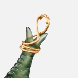 OLE LYNGGAARD COPENHAGEN: Young Fish Vedhng - Guld - Serpentin - A3161-403