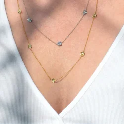 Flora Danica: Forglemmigej Vedhng - Halskde - Slv - FMN-Ne-S