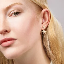 OLE LYNGGAARD COPENHAGEN: Funky Stars reringe Vedhng - Guld - Brillanter - A3246-401