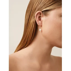 Julie Sandlau: June Earrings reringe - Forgyldt slv - Perle - HKS792GDWHPLCZ