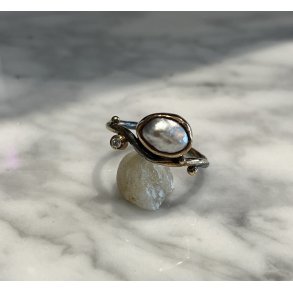 Bergse: Unika Ring - Guld - Slv - Brillant - Perle - 3015299