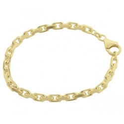 BNH: Anker Facet armbnd - Armkde - 14kt - Guld - 18,5cm