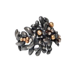 OLE LYNGGAARD COPENHAGEN: Blomster - Ring - Slv - Guld - Brillant - A2450-301