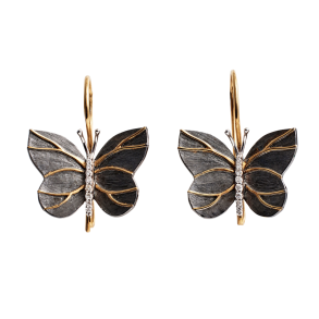 OLE LYNGGAARD COPENHAGEN: Katrine �restikker - �reringe - Guld - S�lv - Brillanter - A2647-402