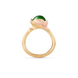 OLE LYNGGAARD COPENHAGEN: Lotus Ring Str. 1 - Rosakvarts - Serpentin - A2650-426