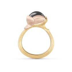 OLE LYNGGAARD COPENHAGEN: Lotus Ring Str. 2 - Guld/Gr Mnesten - A2651-405