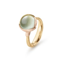 OLE LYNGGAARD COPENHAGEN: Lotus Ring 2 - Guld - Grn Aquamarin - A2651-409