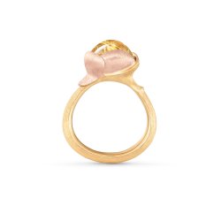 OLE LYNGGAARD COPENHAGEN: Lotus Ring Str. 2 - Guld - Rutilkvarts - A2651-411