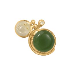 OLE LYNGGAARD COPENHAGEN: Lotus reringe - Guld - Blandede sten - Diamanter - A2932-403