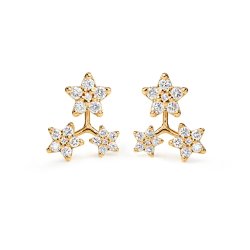 OLE LYNGGAARD COPENHAGEN: Shooting Stars restikker - reringe - Guld - Brillanter - A3089-402