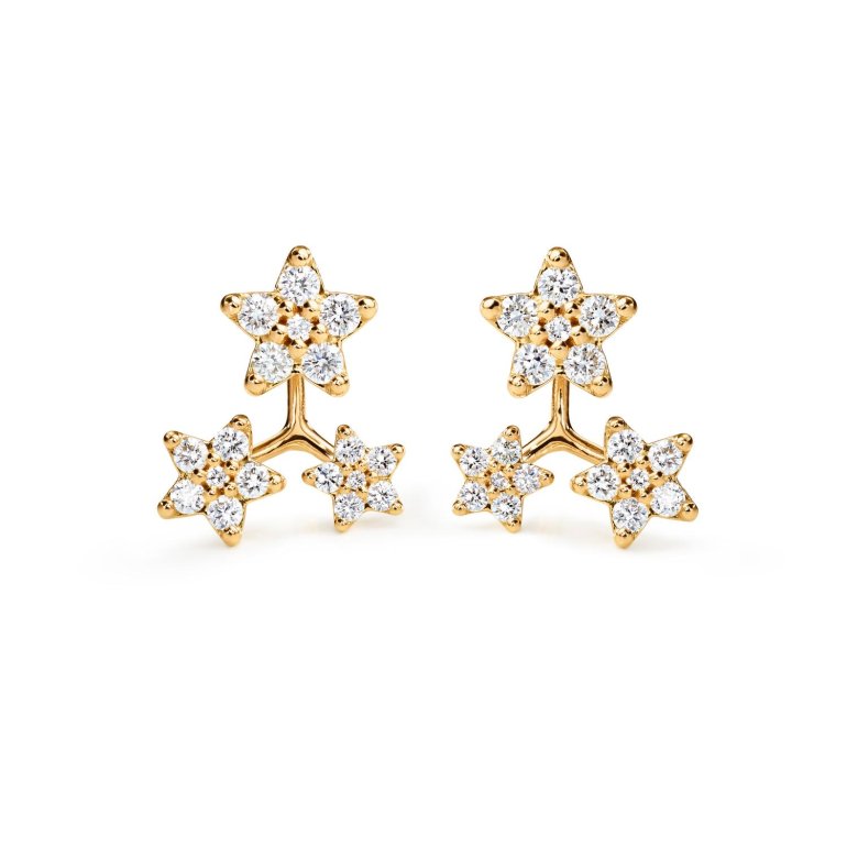 OLE LYNGGAARD COPENHAGEN: Shooting Stars restikker - reringe - Guld - Brillanter - A3089-402