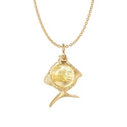 OLE LYNGGAARD COPENHAGEN: Young Fish Vedhng - Guld - Rustil kvarts - A3217-402