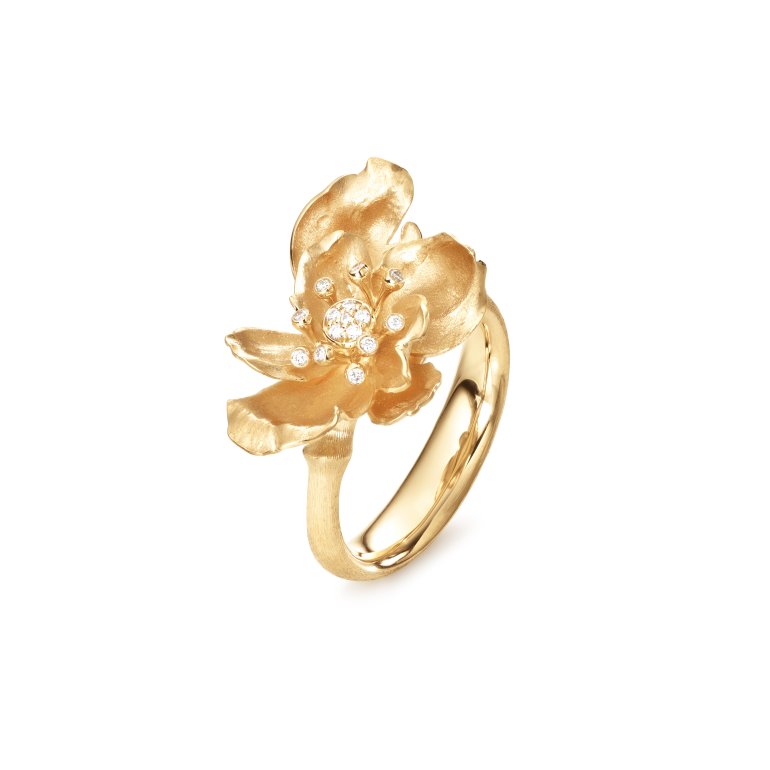 OLE LYNGGAARD COPENHAGEN: Wild Rose ring - Guld - A3219-401