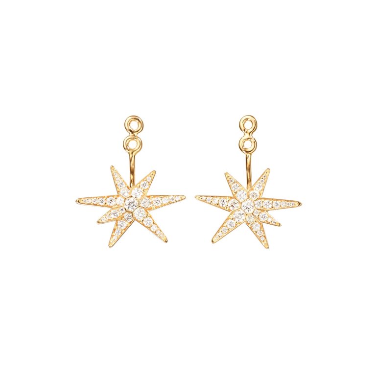 OLE LYNGGAARD COPENHAGEN: Funky Stars reringe Vedhng - Guld - Brillanter - A3246-401