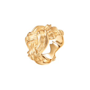OLE LYNGGAARD COPENHAGEN: Braided Ring - Stor - Guld - A3280-402 