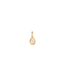 OLE LYNGGAARD COPENHAGEN: Ocean Drop solitaire vedh�ng - r�dguld og brillanter - A3282-402