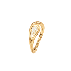 OLE LYNGGAARD COPENHAGEN: Ocean Drop solitaire Ring - Stor - Guld - Diamant - A3283-402