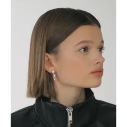 Jane Knig: ATOMIC DROP STUD rering - Forgyldt Slv - ADS-SS24-G